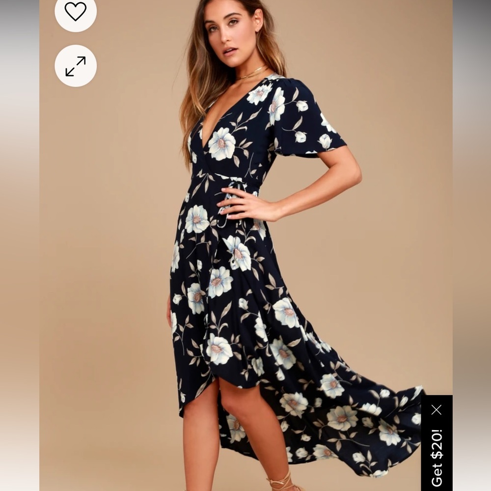 Lulus floral wrap dress